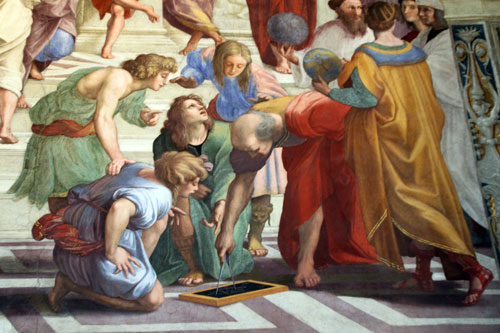 Fresco la escuela de Atenas (detalle)