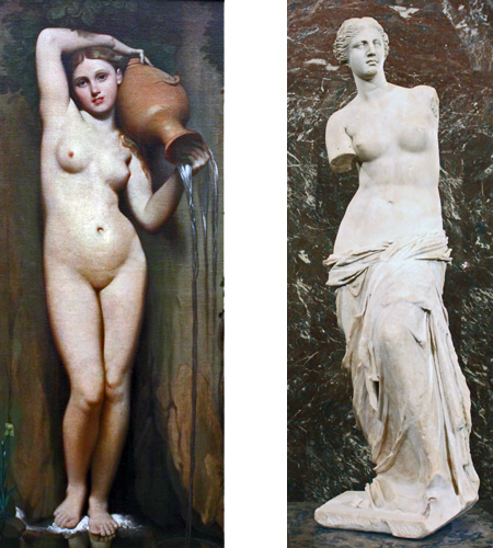 La Fuente de Ingres y la venus de milo