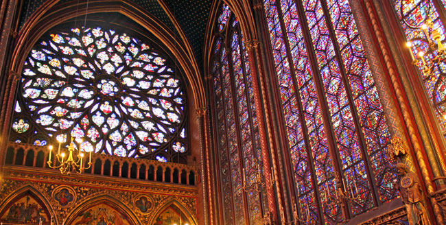 Vitral de Sainte Chapelle, París Vitral de Sainte Chapelle, París
