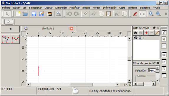 interfaz de qcad v3