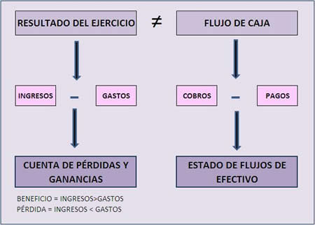 Flujos de caja y resultado del ejercicio