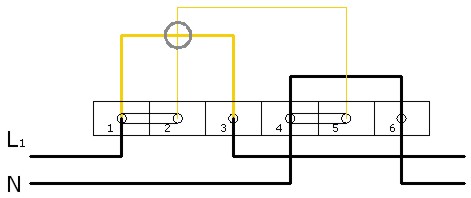 Conexionado de los bornes de un contador monofásico