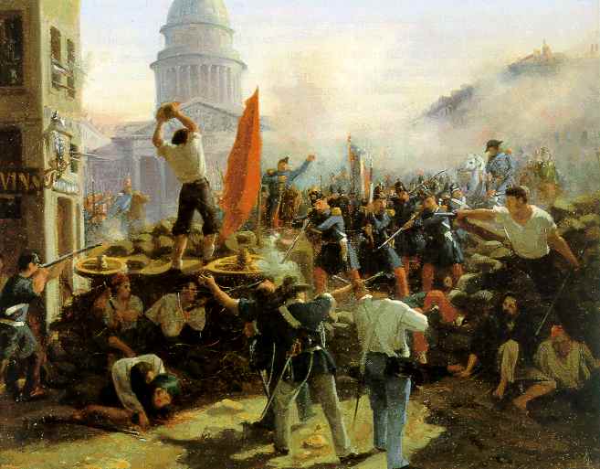 Horace Vernet- Barricada en la calle Soufflot Junio 1848