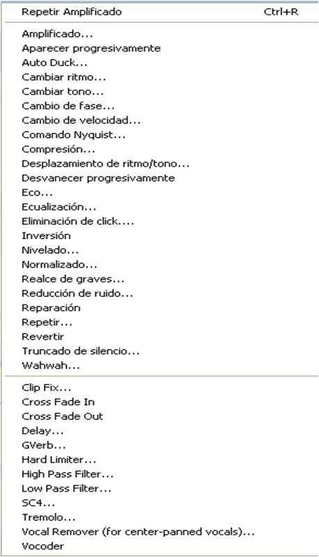 efectos