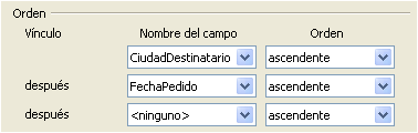 menú ordenar menú ordenar
