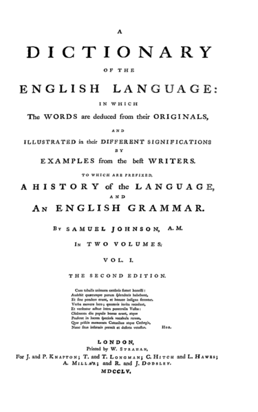 Samuel Johnson's Dictionary of the English Language