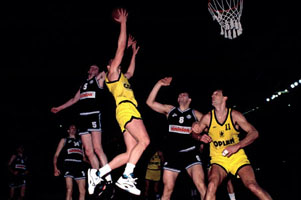 partido de baloncesto.