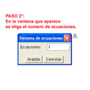 Muestra Imagen Indicar número de ecuaciones