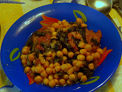 PLato de garbanzos listo para comer