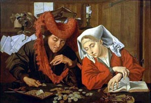 El cambista y su mujer.