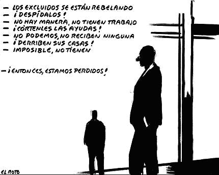 viñeta de El Roto sobre los excluidos del sistema