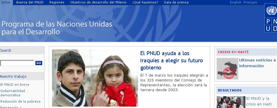 Web del PNUD.