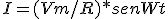   I =(Vm/R)*sen Wt  